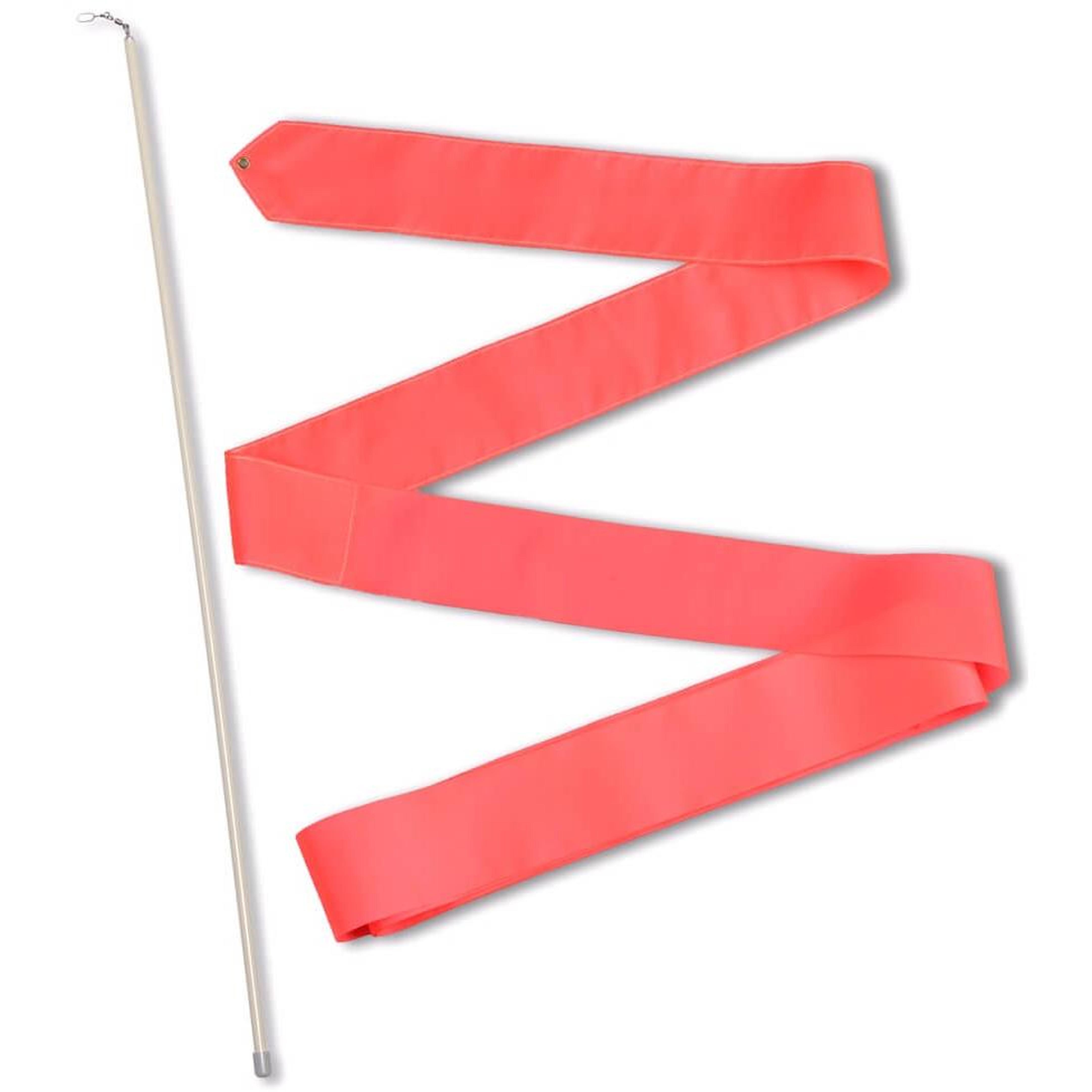 Indigo Sports - Ruban Pour Gymnastique Rythmique Avec Baguette 50cm Indigo 4,0m - Ruban Gymnastique - Rouge - Taille Unique - Decathlon