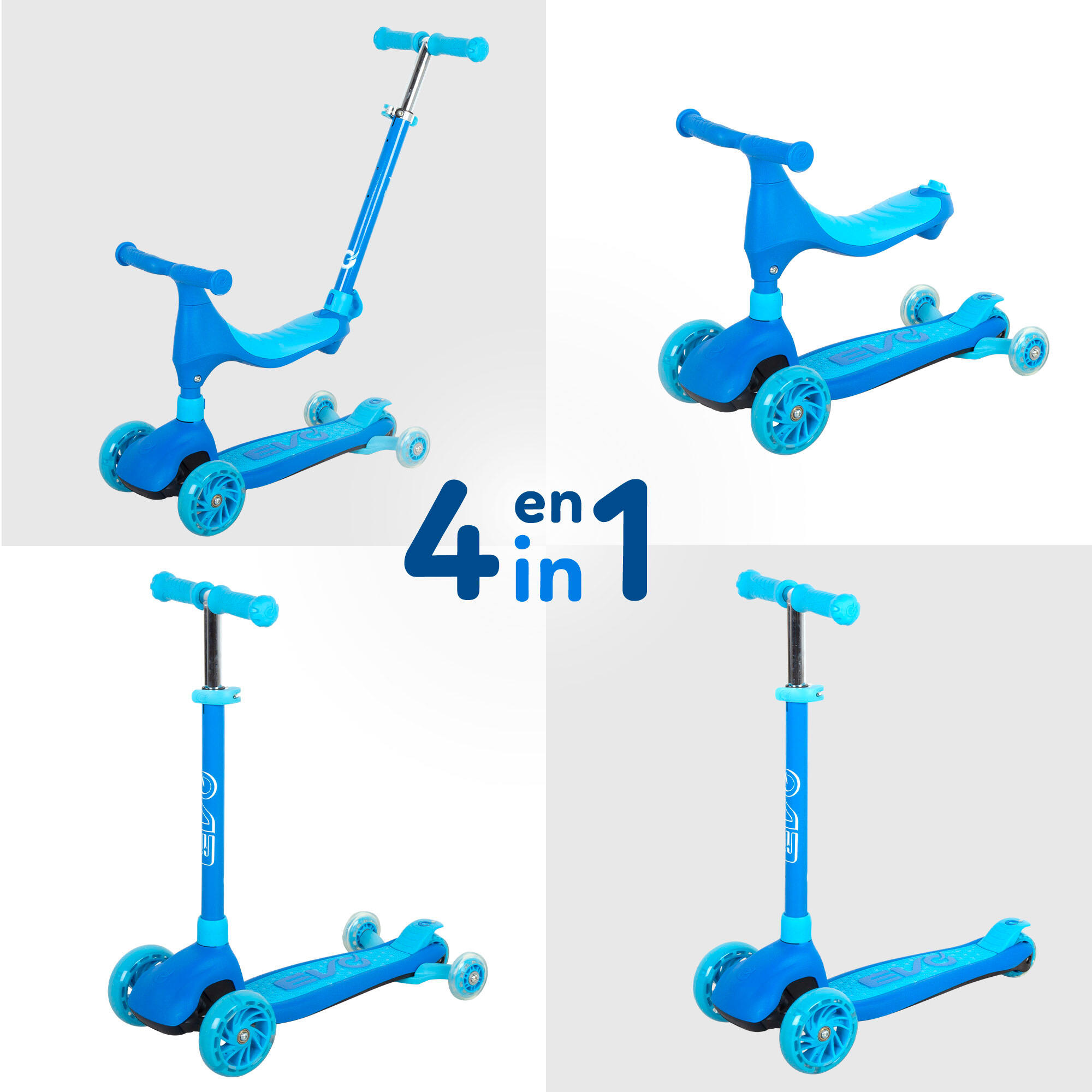Trottinette évolutive 4 en 1 Bleu EVO 2/7