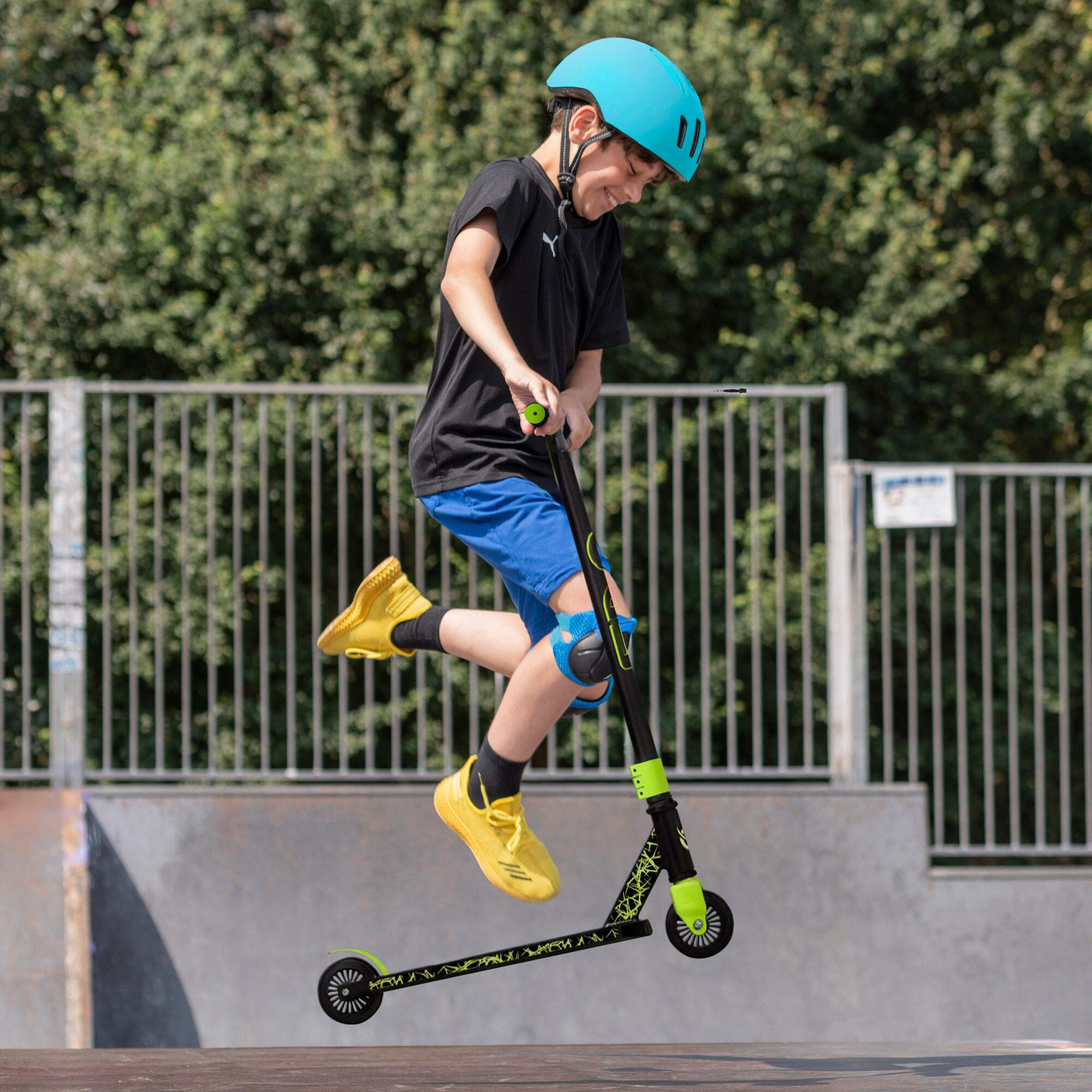 Scooter infantil de 2 rodas, preta e verde EVO 2/7