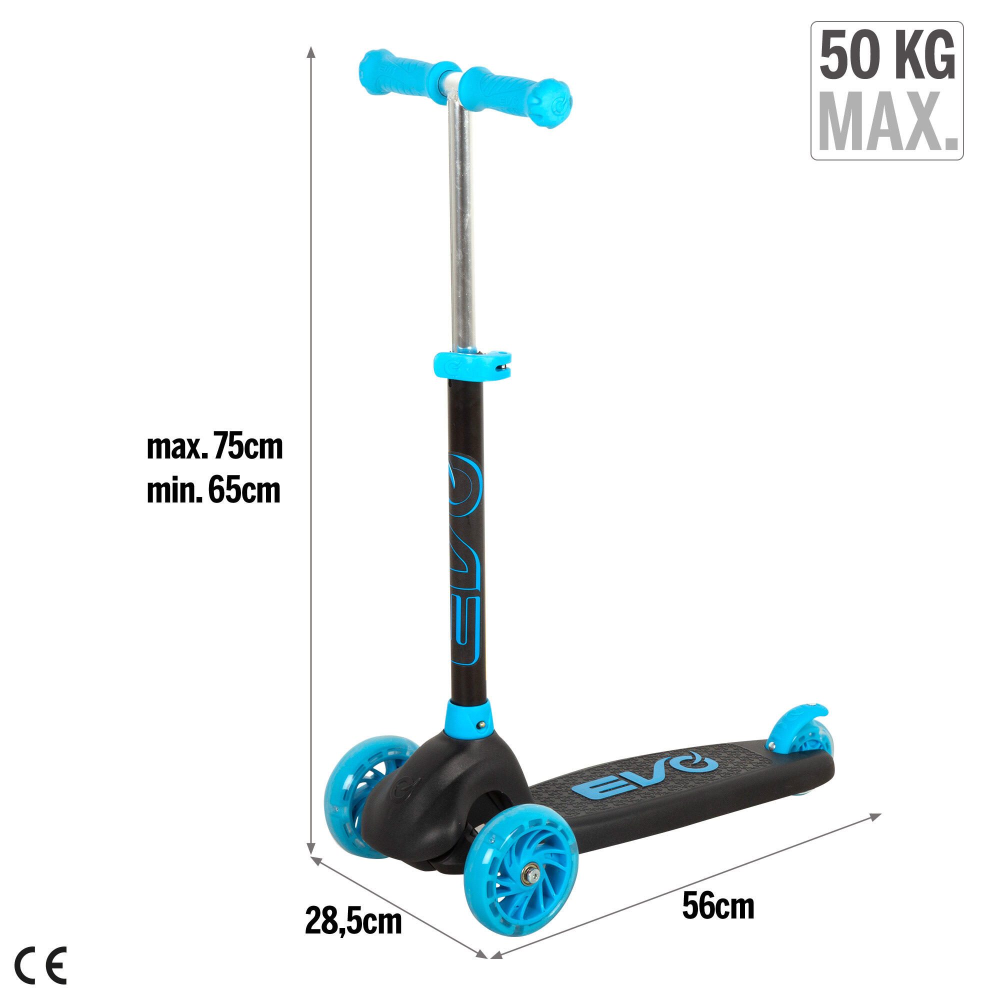 Trottinette enfant à 3 roues avec éclairage EVO 4/7
