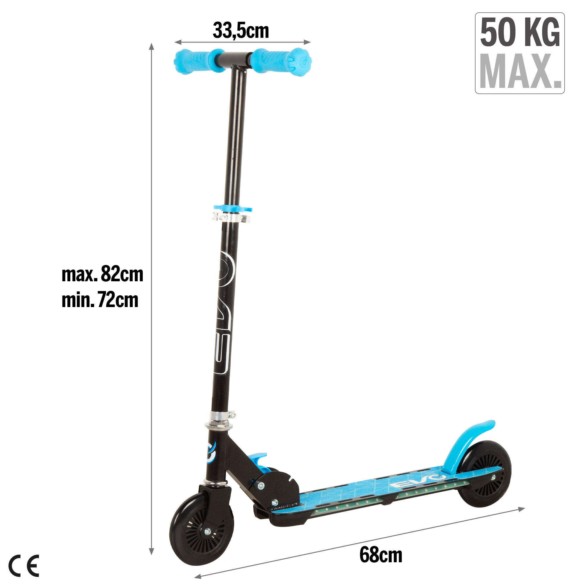 Scooter blu 2 ruote luci multicolore EVO 4/7