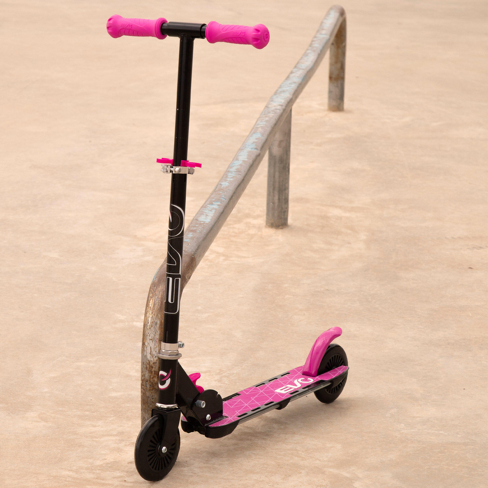 Scooter rosa 2 ruote luci multicolore EVO 6/7