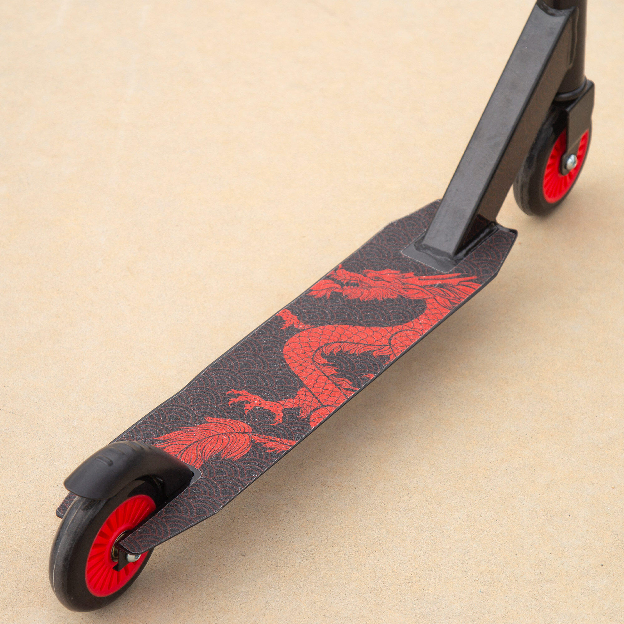 Monopattino per bambini 2 ruote nero e rosso EVO 6/7