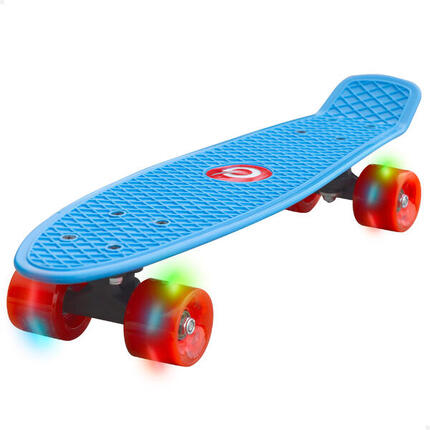 Skateboard bleu avec lumières EVO