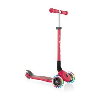Globber Primo Foldable Lights step met 3 wielen in Rood 7/7