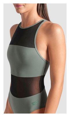 Maillot de bain Arena Mesh Panels Dos Vent Vert Femme 3/5