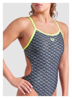 Fato de banho Arena New Monogram Dos Challenge Dark Sage Multi/Artic Lime para m 3/7