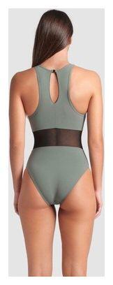 Maillot de bain Arena Mesh Panels Dos Vent Vert Femme 2/5
