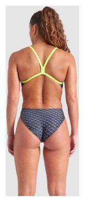 Fato de banho Arena New Monogram Dos Challenge Dark Sage Multi/Artic Lime para m 2/7