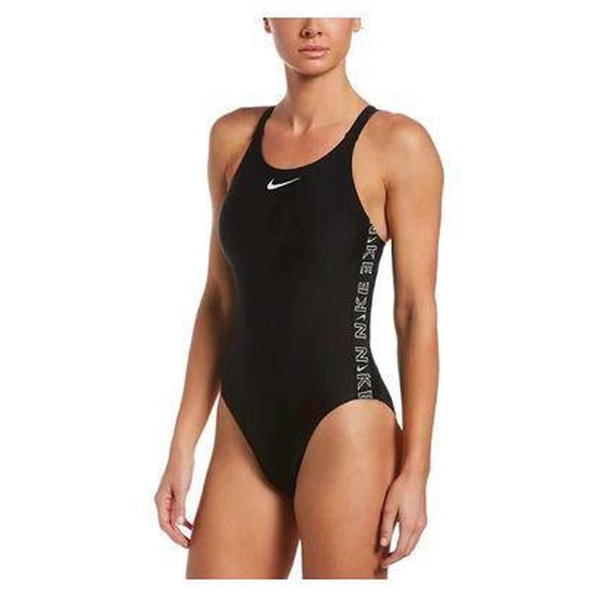 NIKE SWIM Dámské jednodílné plavky Logo Tape Fastback