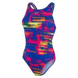 Maillot de Bain 1 Pièce Femme Speedo Allover RecordBreaker Bleu Rose