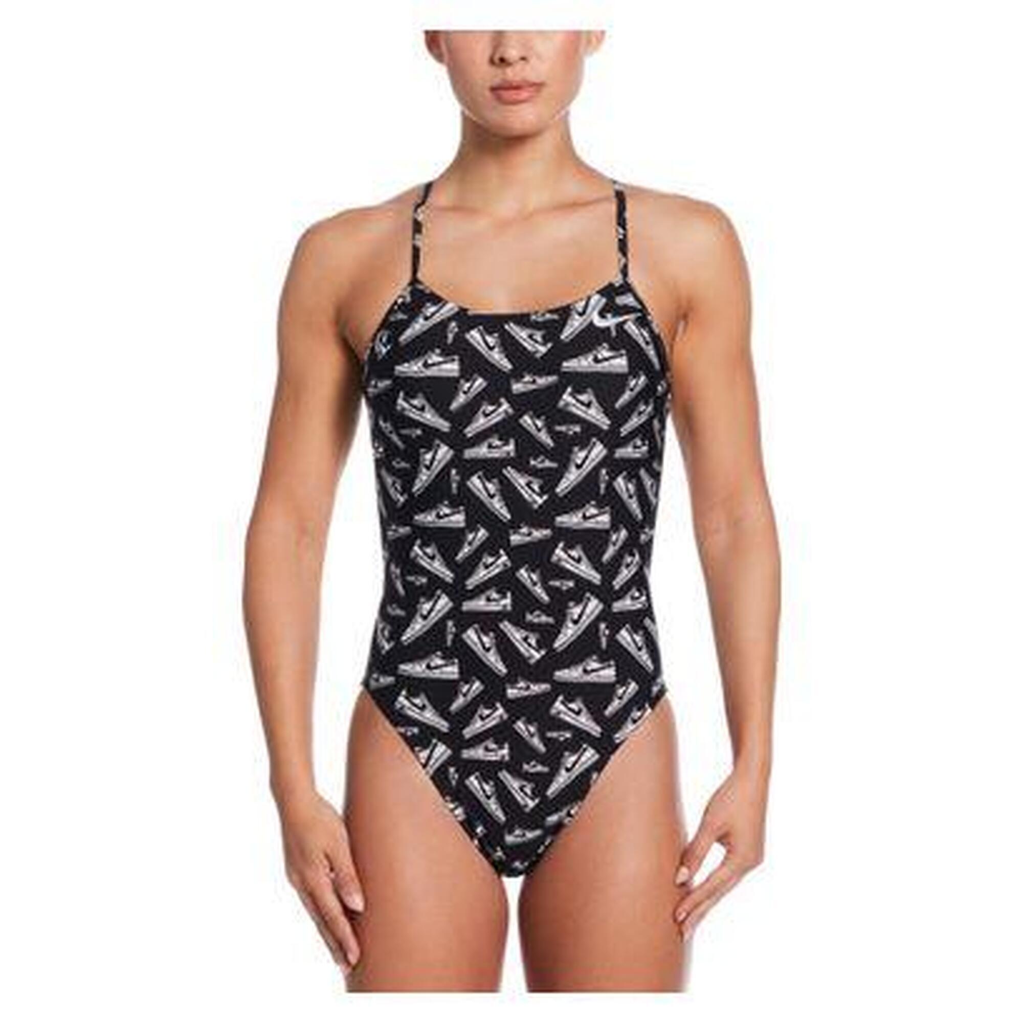 Nike Swim - Maillot De Bain Nike Swim Hydrastrong Multi Print Noir Femme - Maillot De Bain 1 Pièce - Noir - Decathlon