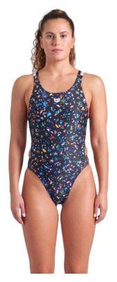 Arena Confetti Badeanzug Schwarz/Multicolor Damen