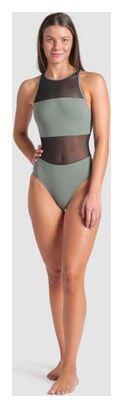 Maillot de bain Arena Mesh Panels Dos Vent Vert Femme 5/5