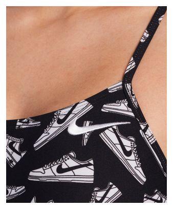 Fato de banho Nike Swim Hydrastrong Multi Print Preto para mulher 3/4