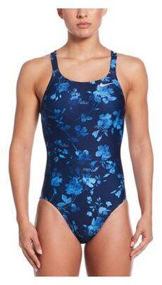 Bañador Nike Swim HydraStrong Mujer - Multi Print Azul Profundo