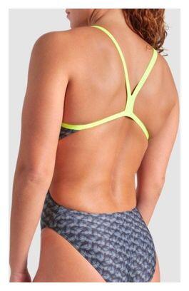 Fato de banho Arena New Monogram Dos Challenge Dark Sage Multi/Artic Lime para m 4/7
