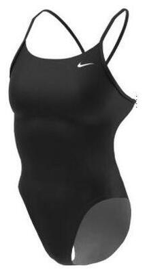 Nike Hydrastrong Solid Cutout Einteiliger Badeanzug – Schwarz – Größe 38