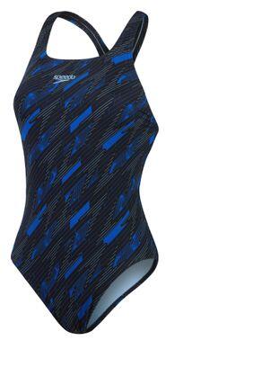 SPEEDO Costume da bagno Speedo Boom Allover Medalist Donna Blu / Nero