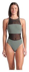 Maillot de bain Arena Mesh Panels Dos Vent Vert Femme