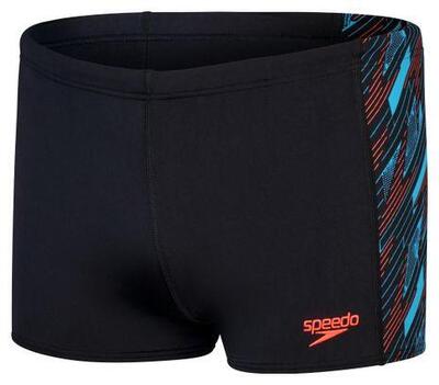 Speedo hyper boom panel badpak zwart / rood