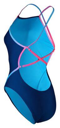 Maillot de bain femme Essentials Diamond Back réglable — Bleu Pacific 3/6