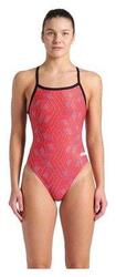 Maillot de bain Arena Escape Dos Challenge Rouge/Noir Femme