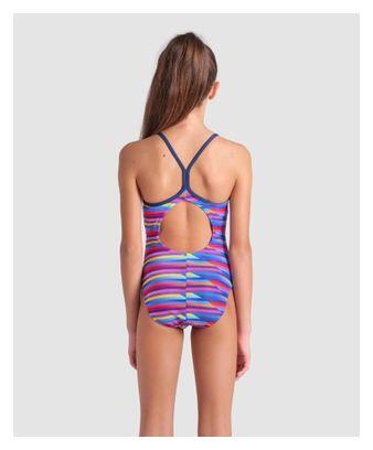 Strój Kąpielowy Dziewczęcy Arena Racing Stripe Swimsuit Light