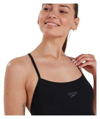 Speedo Eco+ Thinstrap 1-teiliger Badeanzug für Damen Schwarz 3/5
