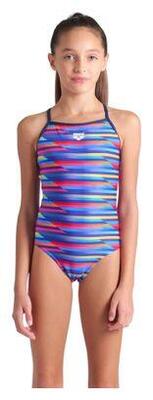 Costume da bagno bambina Arena Racing Stripe Lightdrop Back Multi