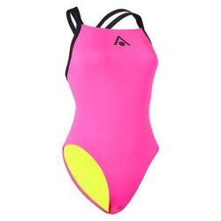 Maillot de bain dos nu Aqua Sphere Essential - Rose vif/noir - Taille 32