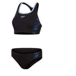 Maillot de Bain Femme Speedo 2 pièces Placement Noir / Bleu