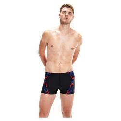 Maillot de Bain Speedo Eco Tech Print Aquashort Noir Rouge