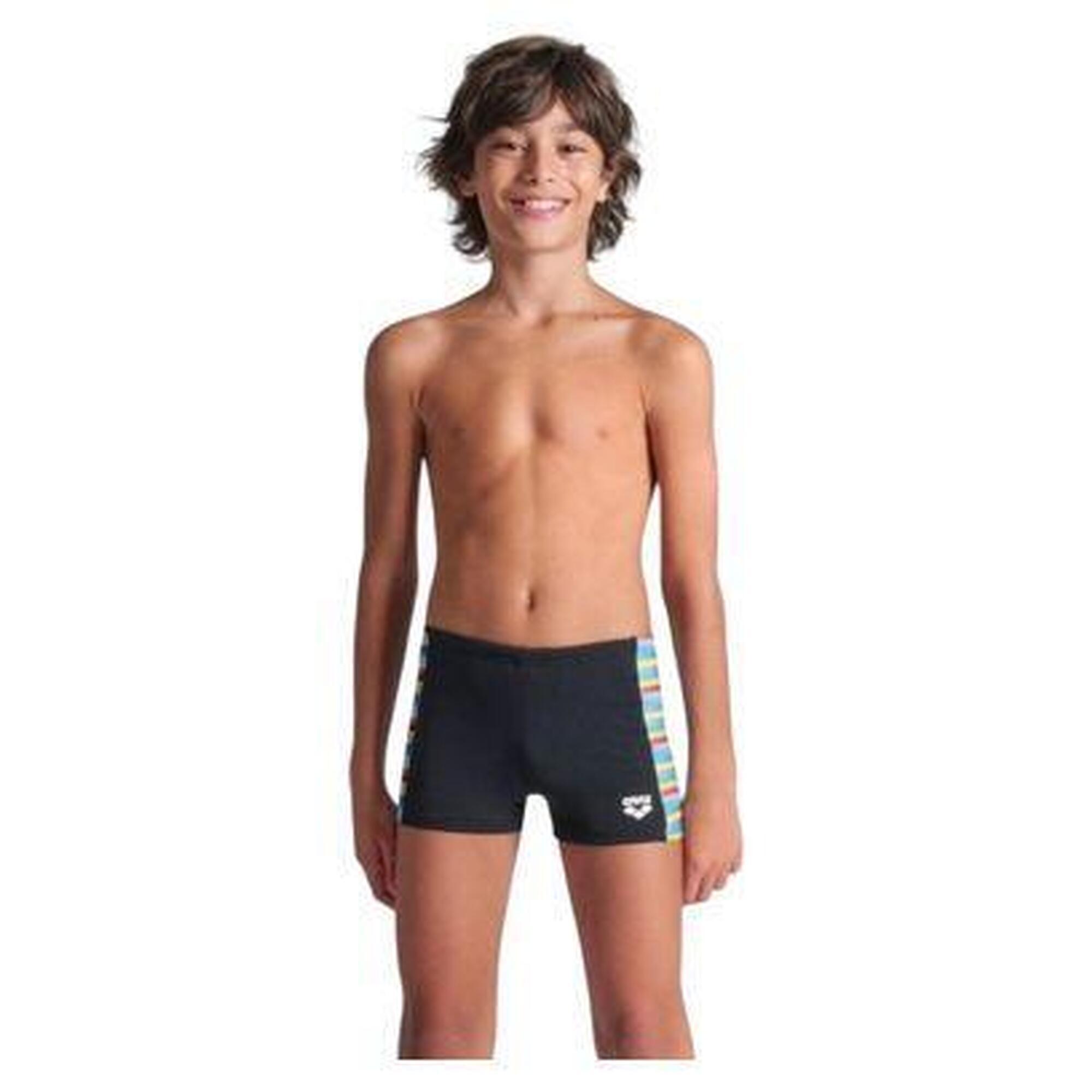 Arena - Maillot De Bain Arena Racing Stripe Noir/multicolore Garçon - Boxer De Bain - Jaune|multicolore|noir - 152 - Decathlon