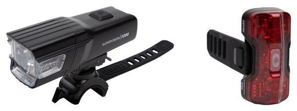 ZEFAL Kit luci anteriori/posteriori Zefal Supervision F200 R150