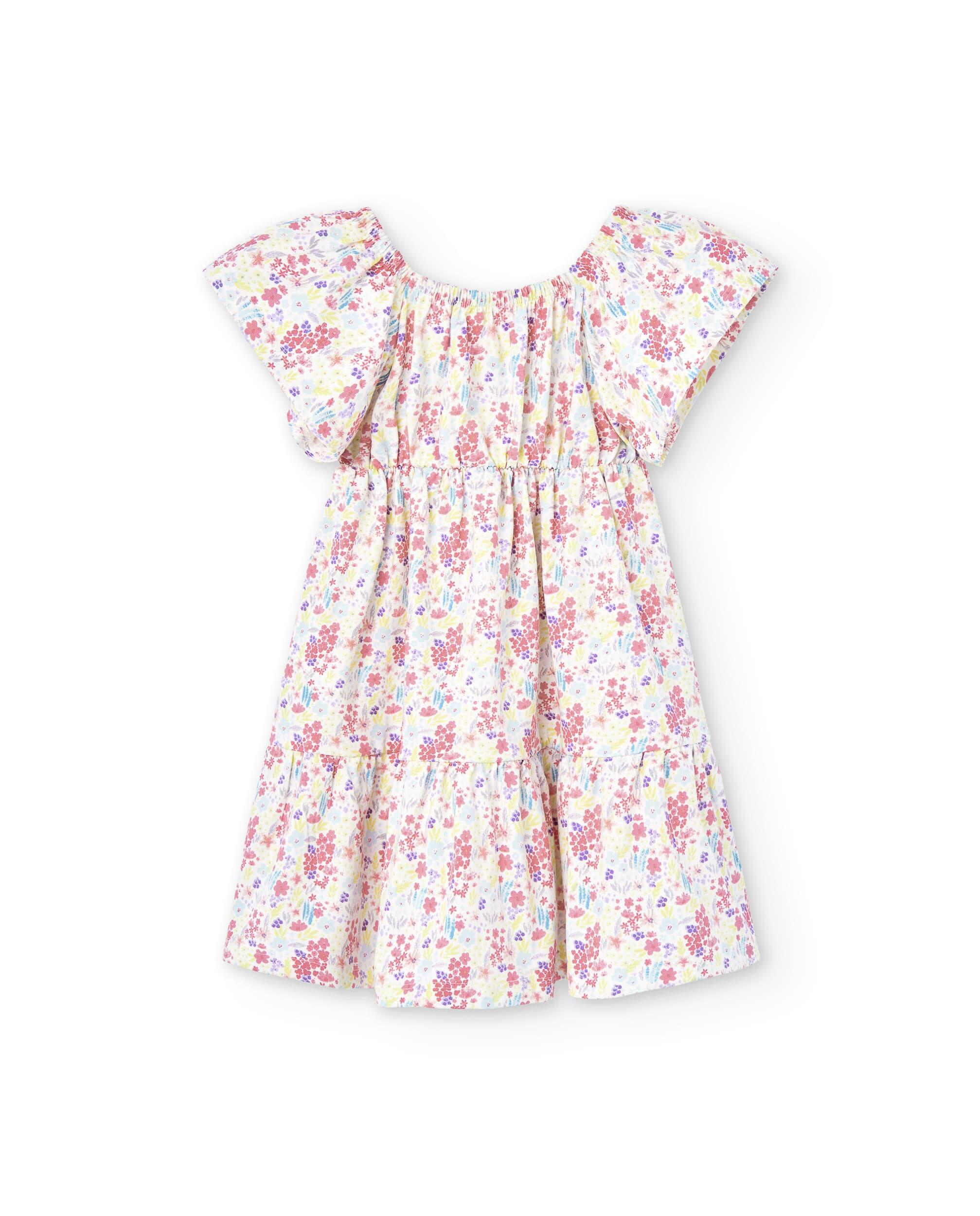 Vestido infantil com estampa floral 5/5
