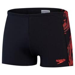 1863 Aquashort Tech Short de bain homme Noir/Rouge