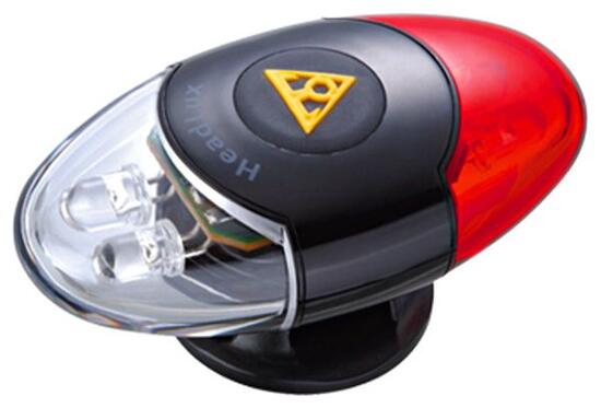 Luce casco TOPEAK HeadLux Anteriore/Posteriore — LED rosso e bianco