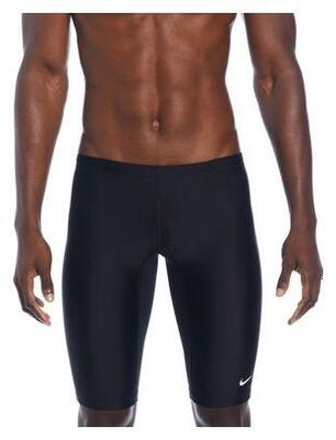 Mannen nike zwem solid zwart jammer