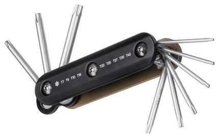 Multi Outils Topeak Torx Combo Noir / Or (9 Fonctions)