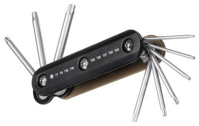 Topeak torx combo multi tool zwart / goud (9 functies)