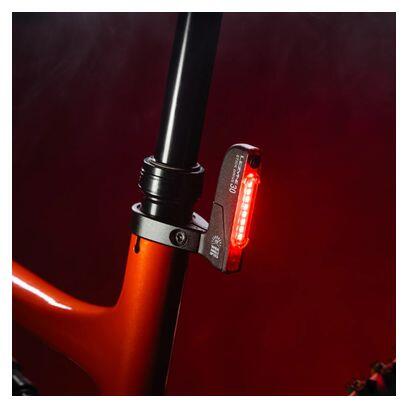 Éclairage vélo arrière intégré Ø35,4 mm aluminium, 8 LED, USB 3/5