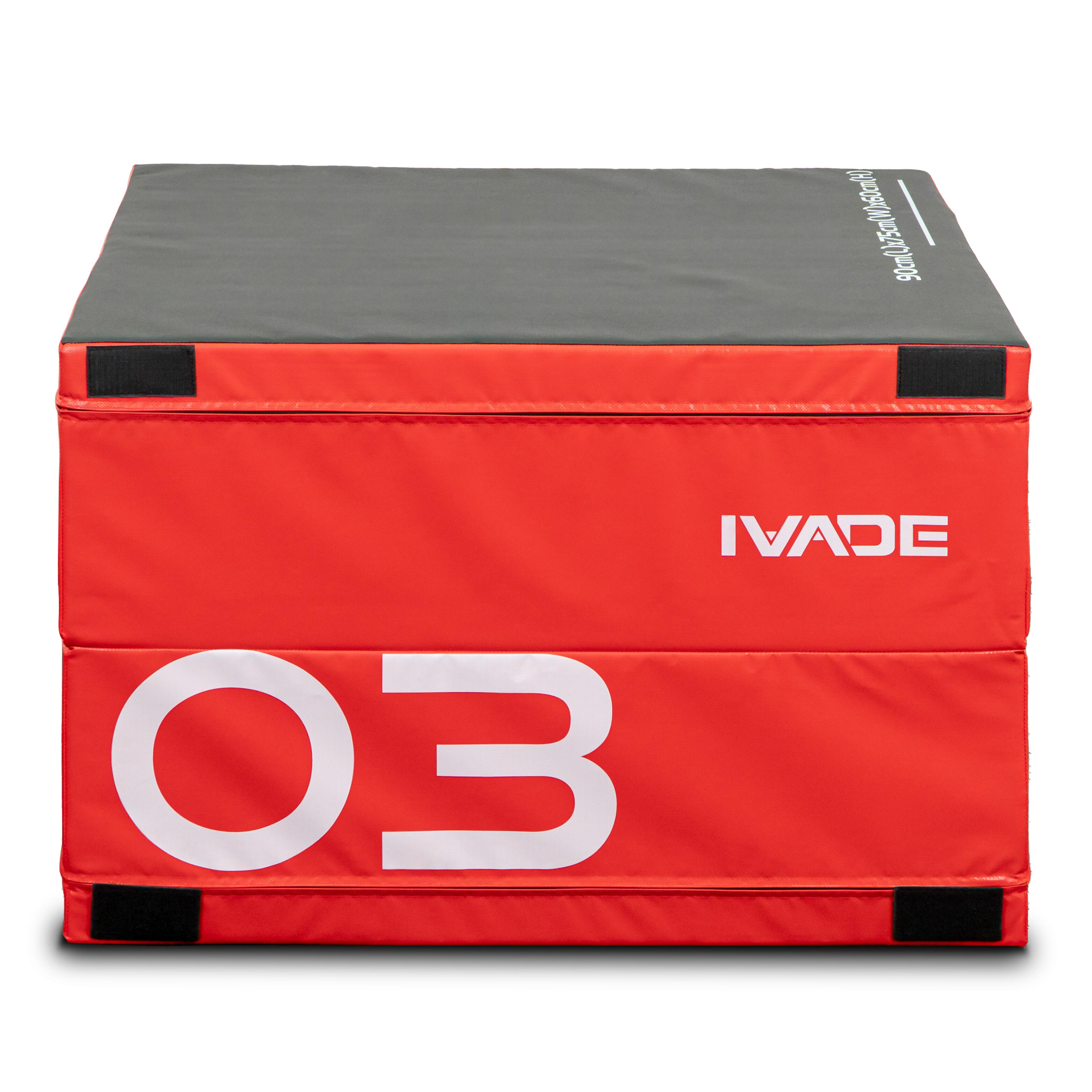 Folding Plyo Box Red (MD6521-RED) - IRONTEC
