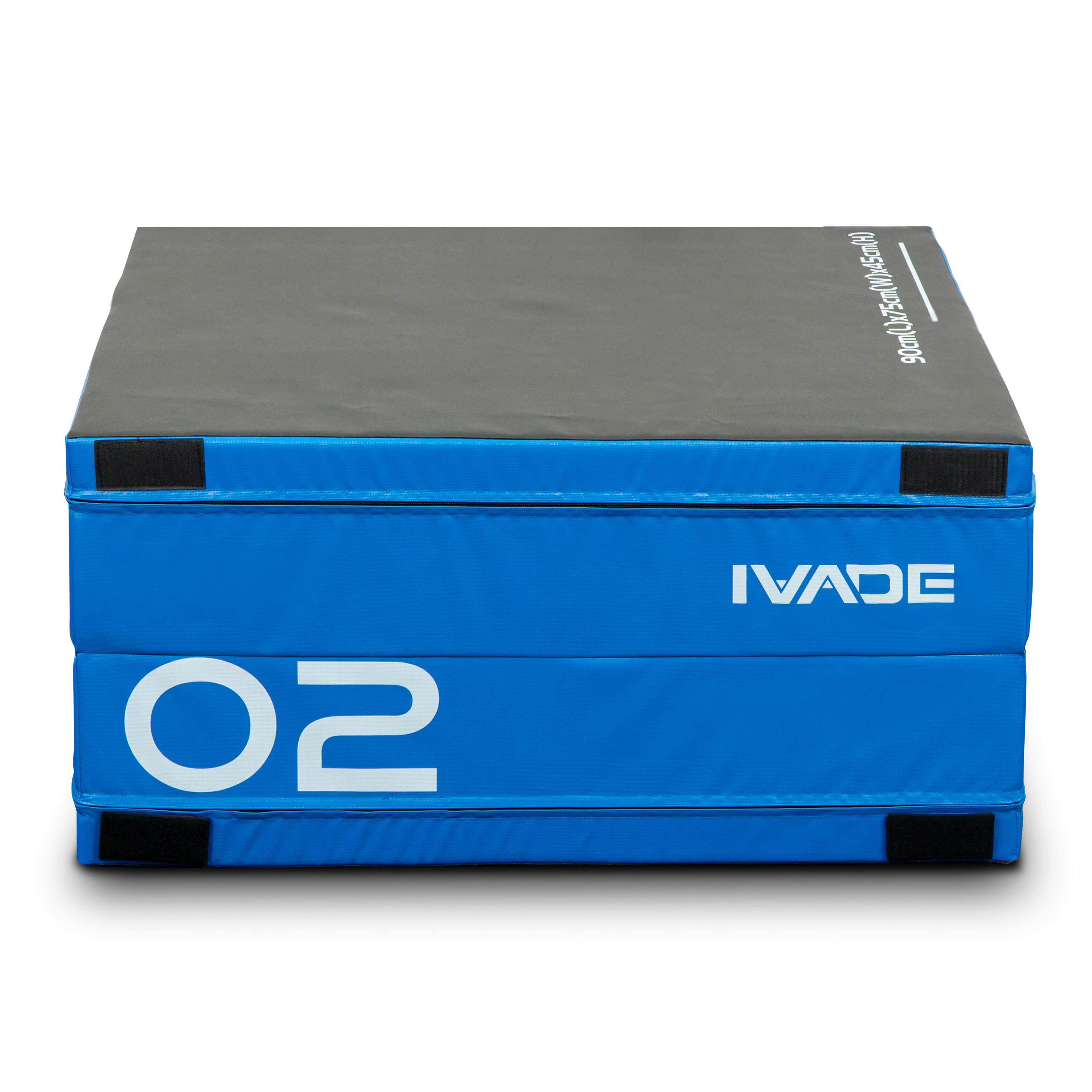 Folding Plyo Box Blue (MD6521-BLUE) - IRONTEC