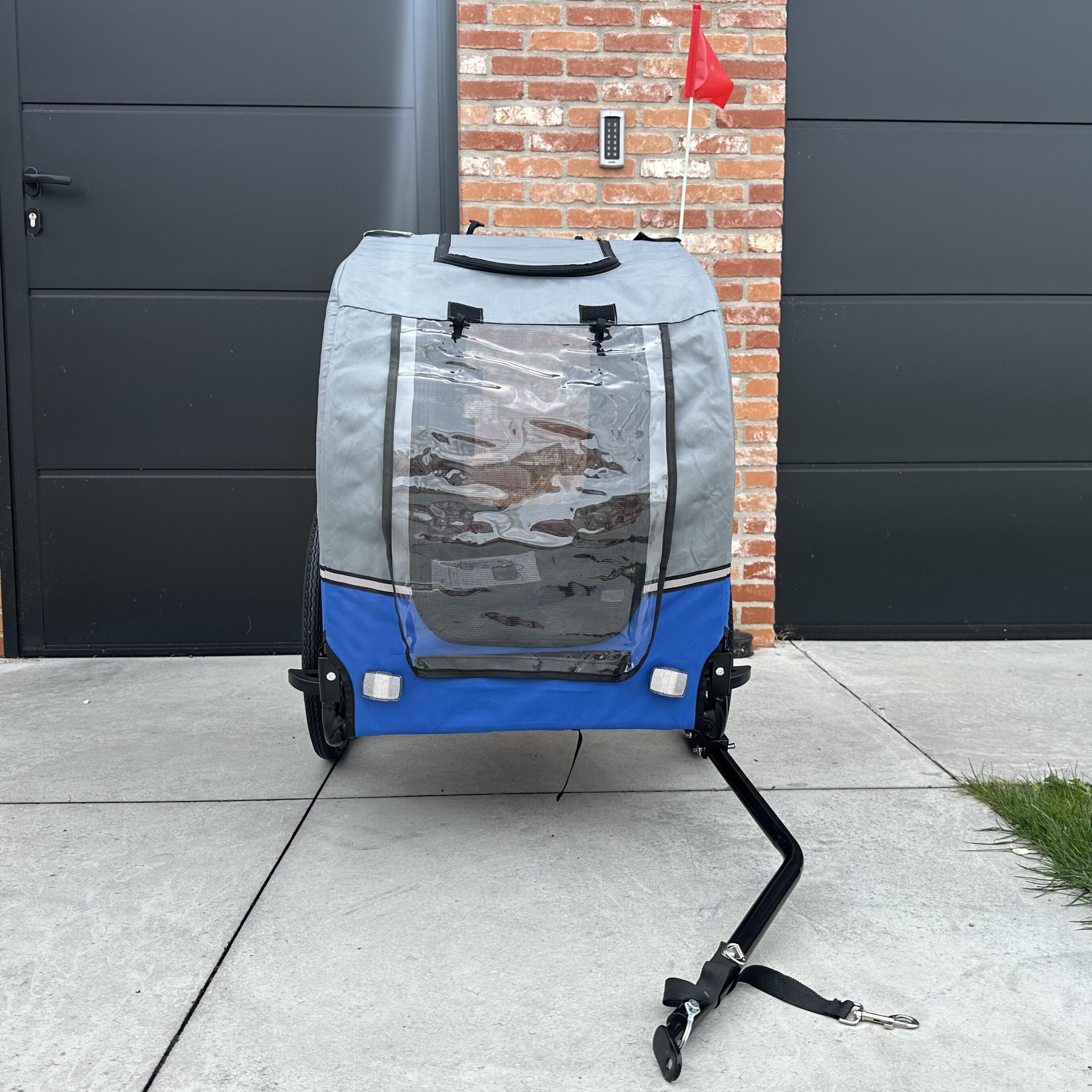 Rimorchio per biciclette per cani con catarifrangenti - fino a 30 kg 4/7