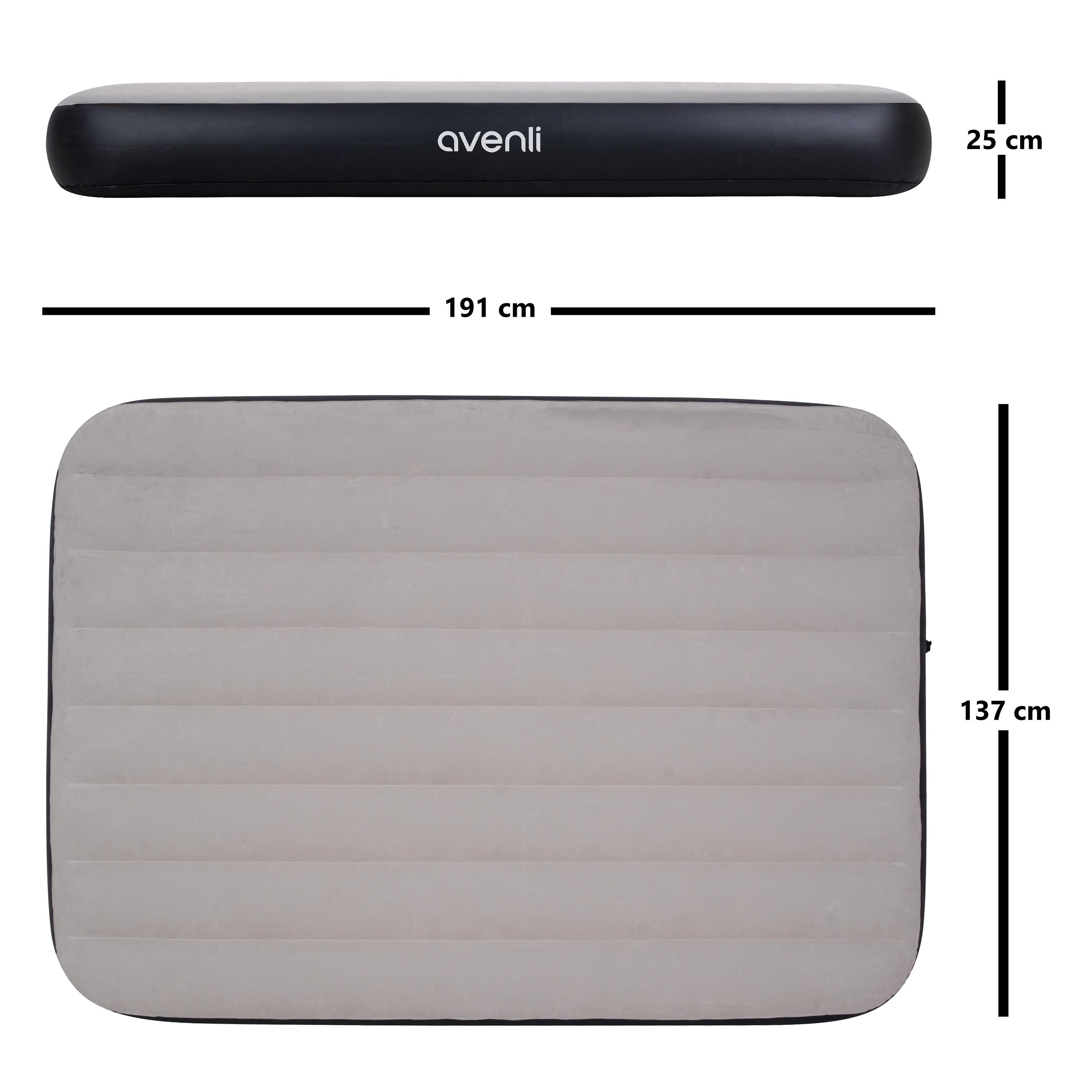 Luftmatratze Camping 2 Personen 191x137x25cm Luftbett Campingmatratze 3/7