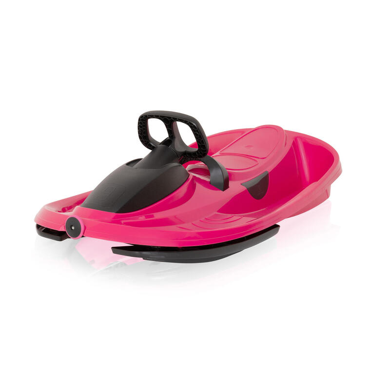 Sanie bob Gizmo Riders Stratos Monster Pink, cu volan şi frână