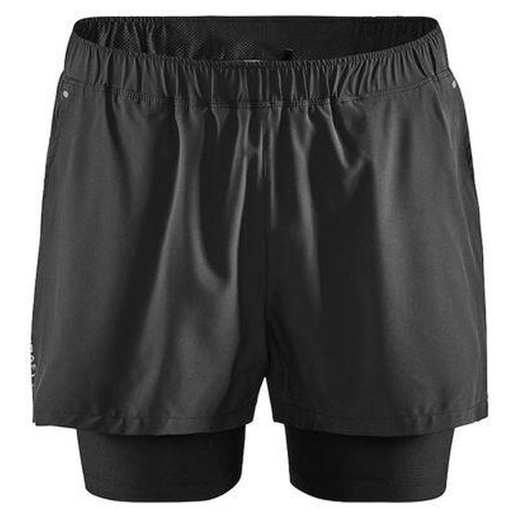 Craft - Short 2-en-1 Craft Essence Noir Homme - Cuissard De Running - Noir - 48 Xl - Decathlon