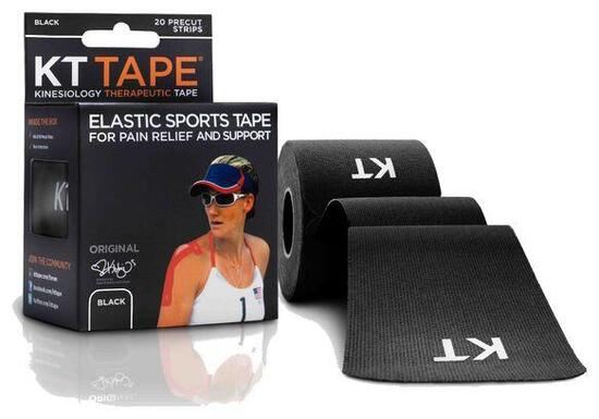 Bande prédécoupée KT TAPE COTON ORIGINAL Noir 20 bandes