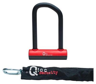 Qloc security 75/150mm u-slot + ketting 8 900mm